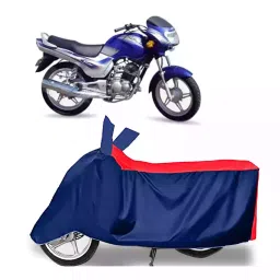 Auto Pearl Two Wheeler Cover with Bag for TVS Victor Edge, Red & Blue-picture-43