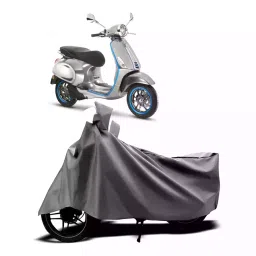Auto Pearl Two Wheeler Cover with Bag for Vespa Elettrica, Silver-picture-16