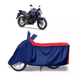 Auto Pearl Two Wheeler Cover with Bag for Yamaha FZ, Red & Blue-picture-32