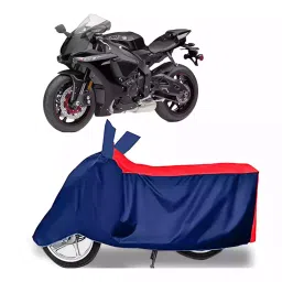 Auto Pearl Two Wheeler Cover with Bag for Yamaha YZF R1M BS6, Red & Blue-picture-36