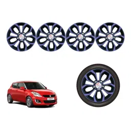 Auto Pearl VioDC47_R Press Type Car Wheel Cover with Retention Ring 35.56 cm (14 Inch) Glossy Purple, Black for Maruti Swift AMT ZXI Plus Petrol (Set of 4)-picture-12