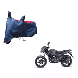 Auto Pearl Waterproof Two Wheeler Cover For Bajaj Pulsar 125 Neon (Red & Blue)-picture-33