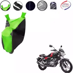 Auto Pearl Waterproof Two Wheeler Cover For Bajaj V 150 (Green & Black)-picture-24