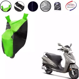 Auto Pearl Waterproof Two Wheeler Cover For Hero Destini 125 (Green & Black)-picture-10