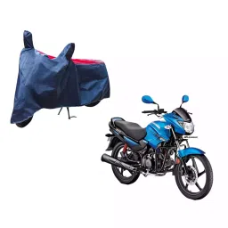 Auto Pearl Waterproof Two Wheeler Cover For Hero Glamour FI (Red & Blue)-picture-17