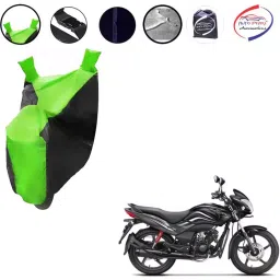Auto Pearl Waterproof Two Wheeler Cover For Hero Passion Xpro (Green & Black)-picture-12