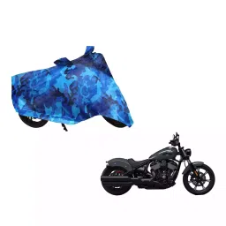 Auto Pearl Waterproof Two Wheeler Cover For Indian Chief Dark Horse (Blue)-picture-21