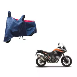 Auto Pearl Waterproof Two Wheeler Cover For KTM 1050 Adventure (Red & Blue)-picture-29