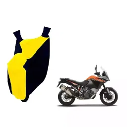 Auto Pearl Waterproof Two Wheeler Cover For KTM 1050 Adventure (Yellow & Blue)-picture-12