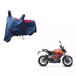 Auto Pearl Waterproof Two Wheeler Cover For KTM 125 Duke (Red & Blue)-picture-35