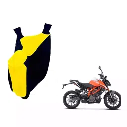 Auto Pearl Waterproof Two Wheeler Cover For KTM 125 Duke (Yellow & Blue)-picture-36