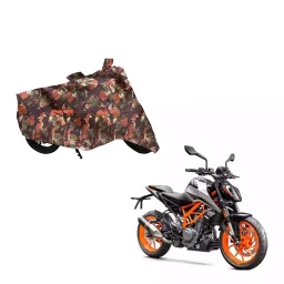 Auto Pearl Waterproof Two Wheeler Cover For KTM 390 Duke (Green & Multi Color)-picture-19