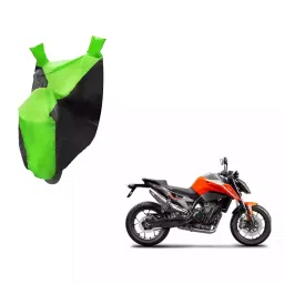 Auto Pearl Waterproof Two Wheeler Cover For KTM 790 Duke (Green & Black) image 1