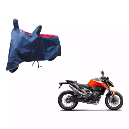 Auto Pearl Waterproof Two Wheeler Cover For KTM 790 Duke (Red & Blue)-picture-12