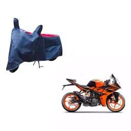 Auto Pearl Waterproof Two Wheeler Cover For KTM RC 200 (Red & Blue)-picture-37