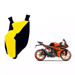 Auto Pearl Waterproof Two Wheeler Cover For KTM RC 200 (Yellow & Blue)-picture-38
