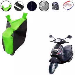 Auto Pearl Waterproof Two Wheeler Cover For Mahindra Duro (Green & Black)-picture-45