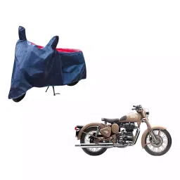 Auto Pearl Waterproof Two Wheeler Cover For Royal Enfield Classic Desert Storm (Red & Blue)-picture-13