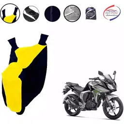 Auto Pearl Waterproof Two Wheeler Cover For Yamaha Fazer (Yellow & Blue)-picture-38