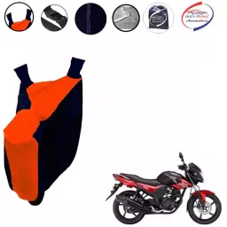 Auto Pearl Waterproof Two Wheeler Cover For Yamaha SZ-RR (Orange & Blue)-picture-25