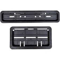 Auto Pearl Plastic Bike Registration License Plate Frame Holder, Bike Protective Frame Covers For Enfield Bullet 500 (Black)-picture-11