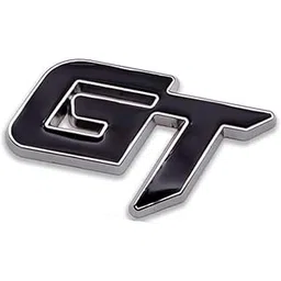 AutoBizarre 3D Raised GT Metal Monogram Emblem Badge Sticker for All Cars & Bikes (Black)-picture-14