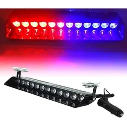 Automaze 12 LED Red Blue Flasher Strobe Light with 14 Flashing Modes for Car Police Emergency Light-picture-27