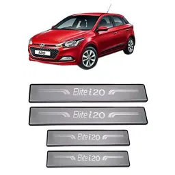 Automoto Stainless Steel Silver Non-led Footstep Door Sill Plate for I20-Elite All Model (Set of 4)-picture-41