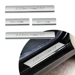 Automoto Stainless Steel Silver Non-led Footstep Door Sill Plate for Kia Seltos All Model (Set of 4)-picture-25