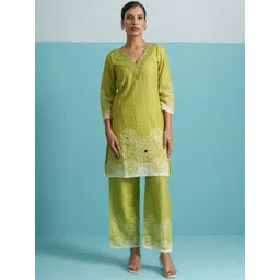 AUTUMN LANE Parikrama Kelly Schiffili Printed Top With Trouser Co-Ords-picture-11