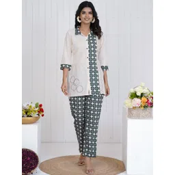 AUTUMN LANE Vibha Peacock Printed Tunic With Trousers Co-Ords-picture-13