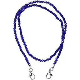 av fashion india Face Mask Lanyard for Women Men Mask Holder Eyeglass Chains Adjustable Comfortable Face Mask Chain Holder Hanger Cords String Necklace with Clips (Blue Colour)-picture-34