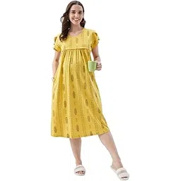 av2 Women Cotton Printed Maternity Feeding Nighty-3124-picture-18