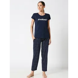 AV2 Women Navy Blue & White Printed Night suit-picture-10