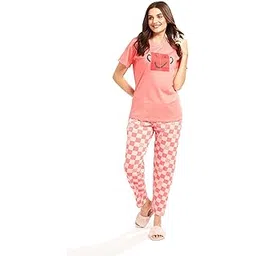 av2 Women's Cotton Butterfly Printed Night Suit Set of Shirt & Pajama Set -4003-picture-15