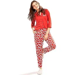 av2 Women's Cotton Butterfly Printed Night Suit Set of Shirt & Pajama Set -4029-picture-45
