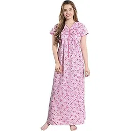 AV2 Women's Cotton Floral Maxi Nighty-picture-34