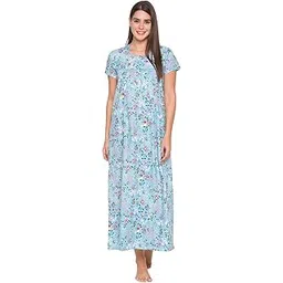av2 Women's Cotton Floral Maxi Nighty-picture-45