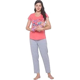 av2 Women's Cotton Plain/Solid Maternity Night Suit Pajama Set Pack Of 1-picture-23