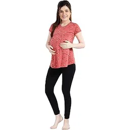 av2 Women's Cotton Regular Fit Printed Maternity Feeding Tunic Top 8046-picture-30