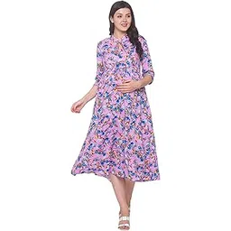 av2 Women's Rayon A-Line Maternity Kurta-picture-53