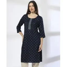 avaasa mix n' match Women All-Over Print Straight Kurta-picture-29