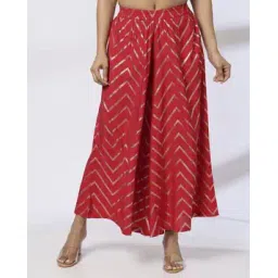 avaasa mix n' match Women Chevron Print Palazzos with Elasticated Waist-picture-38