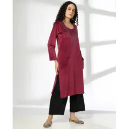 avaasa mix n' match Women Embellished Straight Kurta-picture-36