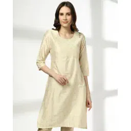 avaasa mix n' match Women Embroidered Straight Kurta-picture-23