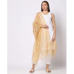 avaasa mix n' match Women Floral Print Dupatta with Tassels-picture-41