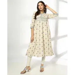 avaasa mix n' match Women Floral Print Flared Kurta-picture-37