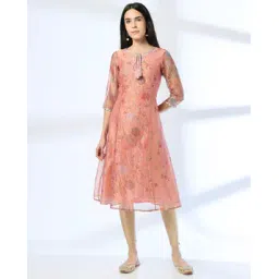 avaasa mix n' match Women Floral Print Flared Kurta-picture-32