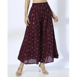 avaasa mix n' match Women Floral Print Flared Palazzos-picture-46