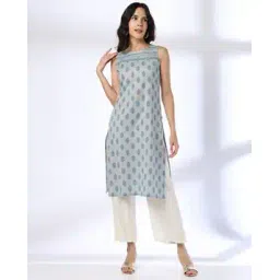 avaasa mix n' match Women Floral Print Straight Kurta-picture-11